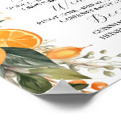 De bar Floral Wedding Florals Sinaasappels Citrus Poster (Hoek)