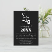 De Bar Law School Black en White Kaart (Staand voorkant)