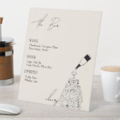 De bar met champagnetoren reclamebord met voetstuk (Insitu)