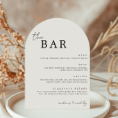 De Bar Minimalist Drink Menu Kaart