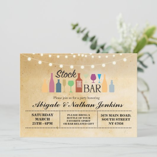 De bar Robuuste Verloving nodigt de Uitnodiging ui (Staand voorkant)