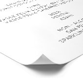 De Bar Sign modern elegant minimalist Poster (Hoek)