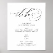 De Bar Sign modern elegant minimalist Poster (Voorkant)