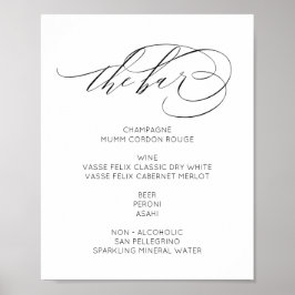 De Bar Sign modern elegant minimalist Poster