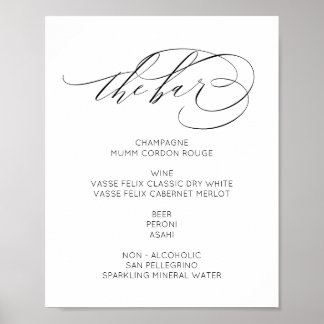 De Bar Sign modern elegant minimalist Poster