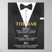 De Bar Suit Tuxedo Poster Sign Weddenschappen Rece (Voorkant)