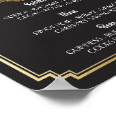 De Bar Twenties Art Deco Sign Wedding Reception Poster (Hoek)