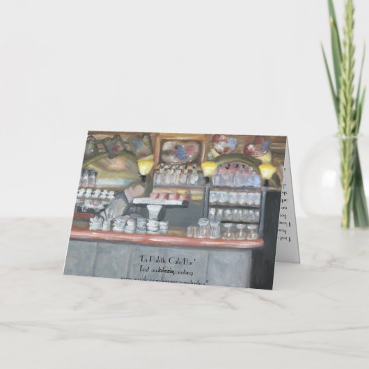 De Bar van het Palet van La/Koffie Kaart (Achterkant)