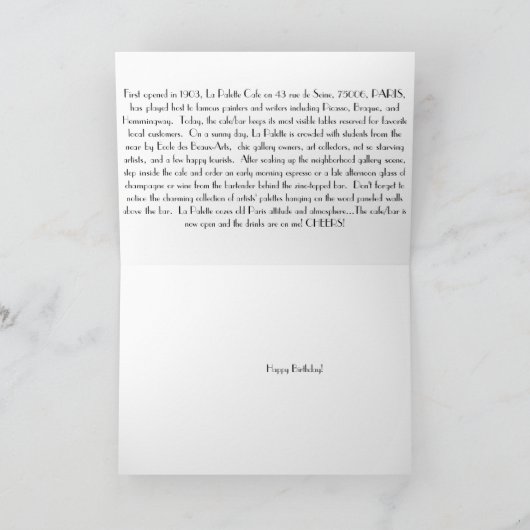 De Bar van het Palet van La/Koffie Kaart (Binnen)