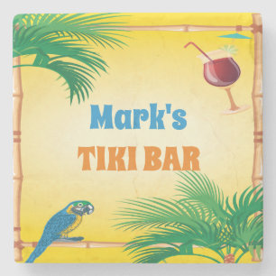 De Bar van Tiki met de Drinken van de Kunst en de  Stenen Onderzetter