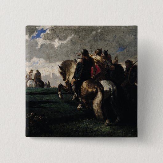 De barbaren voor Rome Vierkante Button 5,1 Cm (Voorkant)