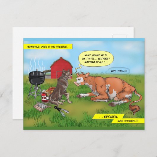 De Barbecue Betrayal! - Briefkaart (Voorkant / Achterkant)