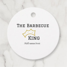 De Barbecue koning kroon naam tekst koken best Bedankjes Labels