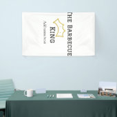 De Barbecue koning kroon naam tekst koken beste Spandoek (Beurs)