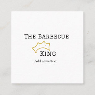De Barbecue koning kroon naam tekst koken beste Vierkante Visitekaartje