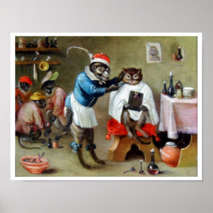 De Barber-aap Poster