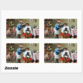 De Barber-aap Rechthoekige Sticker (Vel)