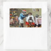 De Barber-aap Rechthoekige Sticker (Tas)