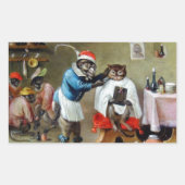 De Barber-aap Rechthoekige Sticker (Voorkant)