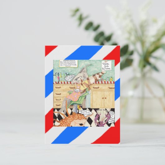 De Barber Briefkaart (Staand voorkant)