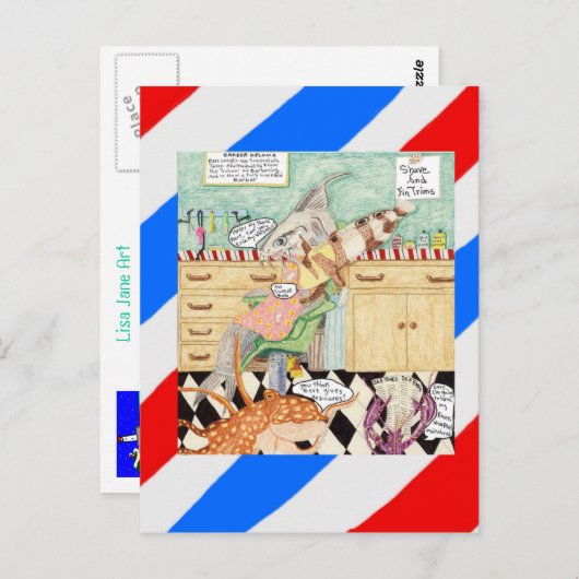 De Barber Briefkaart (Voorkant / Achterkant)