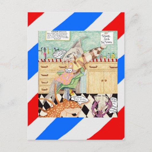 De Barber Briefkaart (Voorkant)