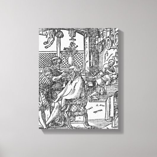 De Barber Canvas Afdruk (Voorkant)