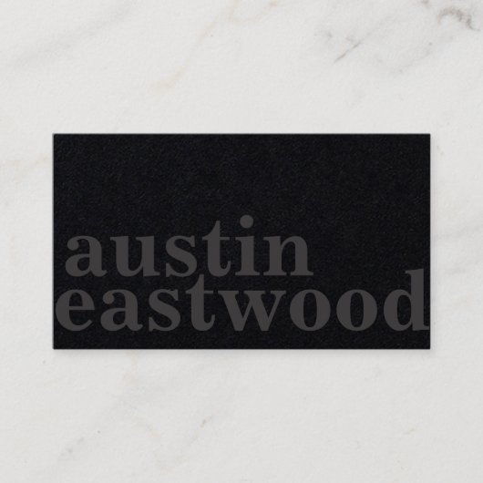 De Barber Knipkaart - Alles zwart Visitekaartje (Voorkant)