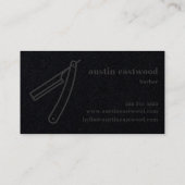 De Barber Knipkaart - Alles zwart Visitekaartje (Achterkant)