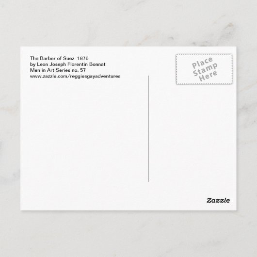 De Barber van Suez van Leon Bonnat Briefkaart (Achterkant)