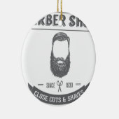 De barberwinkel keramisch ornament (Rechts)