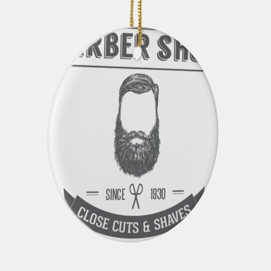 De barberwinkel keramisch ornament (Rechts)