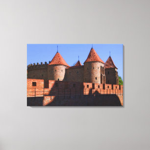 De Barbican, Warschau, Polen Canvas Afdruk