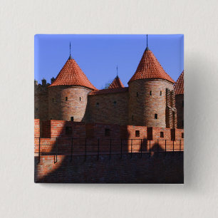 De Barbican, Warschau, Polen Vierkante Button 5,1 Cm