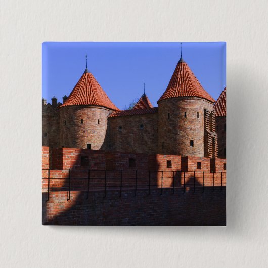 De Barbican, Warschau, Polen Vierkante Button 5,1 Cm (Voorkant)