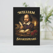 De bard bij kaarslicht bedankkaart (Staand voorkant)