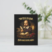 De bard bij kaarslicht briefkaart (Staand voorkant)