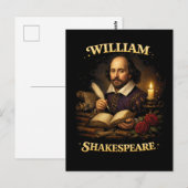 De bard bij kaarslicht briefkaart (Voorkant / Achterkant)