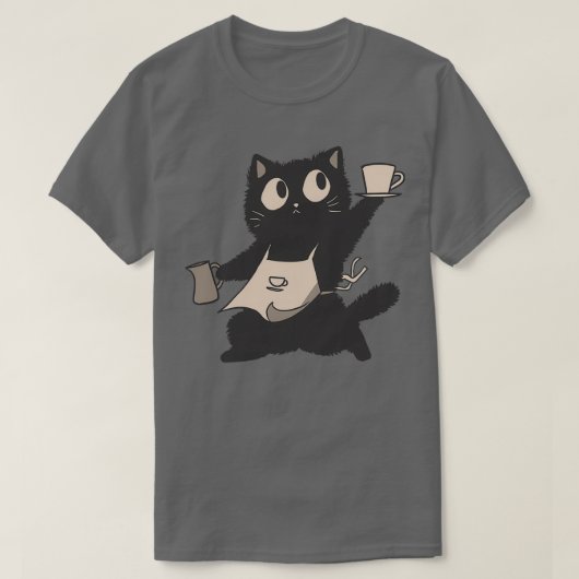 De Barista Cat T-shirt (Design voorkant)
