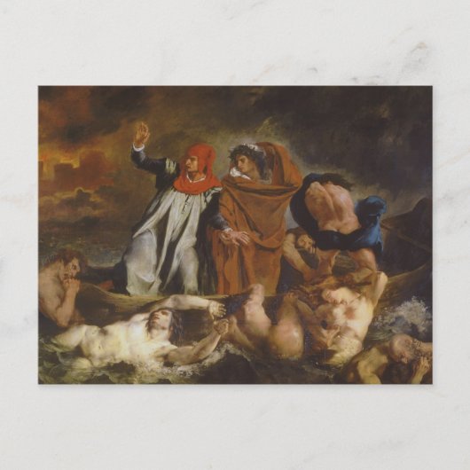 De bark van Dante Briefkaart (Voorkant)