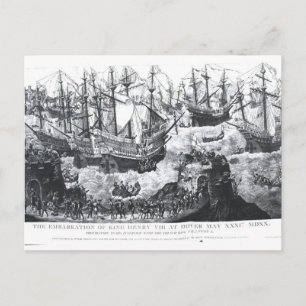 De barkatie van Henry VIII bij Dover Briefkaart