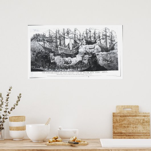 De barkatie van Henry VIII bij Dover Poster (Keuken)