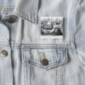 De barkatie van Henry VIII bij Dover Vierkante Button 5,1 Cm (In situ)