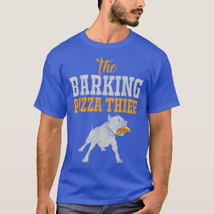 De Barking Pizza Thief Funny Dog Stealing Pizza S T-shirt