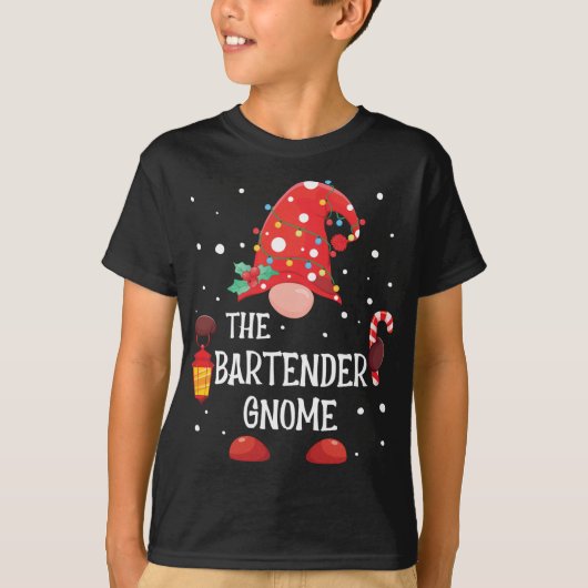 De barman komt overeen met het kerstfeest van de f t-shirt (Voorkant)