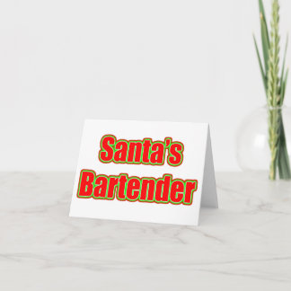 De Barman van de kerstman Feestdagen Kaart
