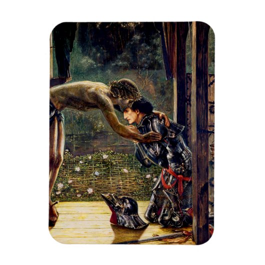 De Barmhartige Ridder door Edward Burne-Jones Magneet (Verticaal)