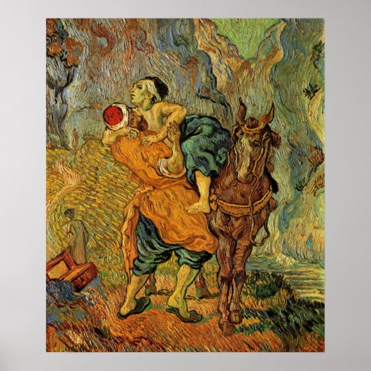 De barmhartige Samaritaan door Vincent van Gogh Poster (Voorkant)
