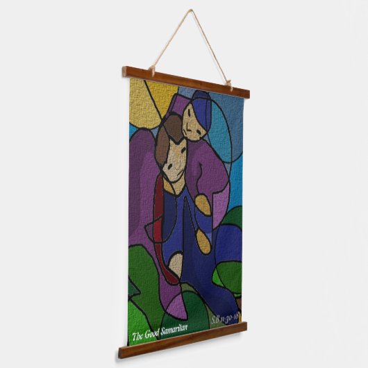 De barmhartige Samaritaan: Hangend Wandkleed (Gebogen)