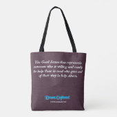 De barmhartige Samaritaan (schouder): Tote Bag (Achterkant)